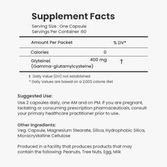 Closeup of CONTINUAL-G glyteine capsules ready for daily use