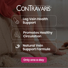 Contravaris pack of 3 box emphasizes value for ongoing vein health.