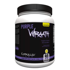 Controlled Labs Purple Wraath tub label highlights amino acids for intra-workout endurance.