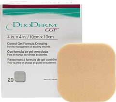 ConvaTec DuoDERM Control Gel 4x4 dressing forms a moisture seal for wounds.