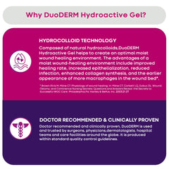 DuoDERM gel fills a wound area to maintain moisture balance.