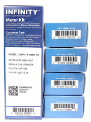 Convenient strip ejector shown with Infinity Meter for effortless disposal.