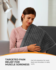CooCoCo heating pad adjustable settings tailor heat level and timer to preferences.