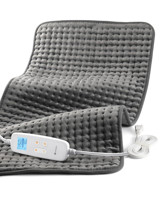 CooCoCo heating pad with full back coverage for comprehensive warmth and relief.