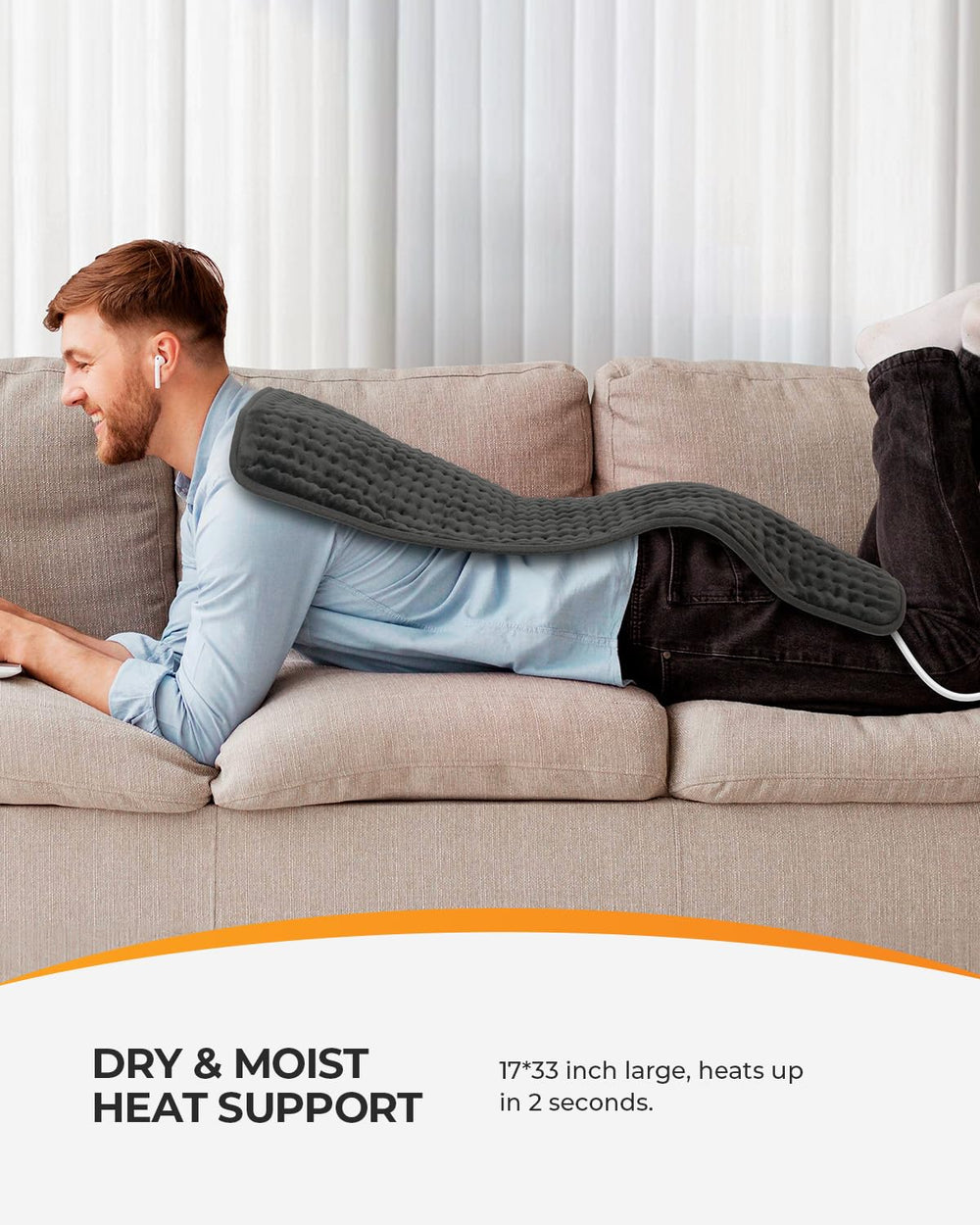 CooCoCo heating pad with adjustable settings and timer for customized comfort