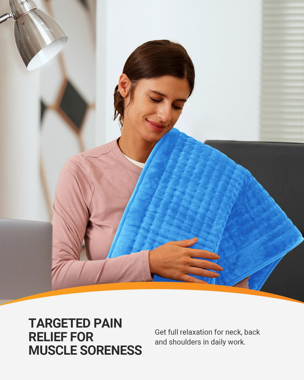 CooCoCo heating pad with adjustable heat settings for customized warmth.