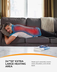 CooCoCo Heating Pad rapid-heat therapy heats quickly for instant comfort.