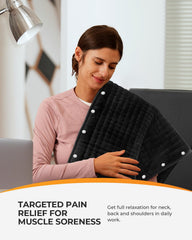 CooCoCo Large Heating Pad dry and moist heat modes for tailored comfort.