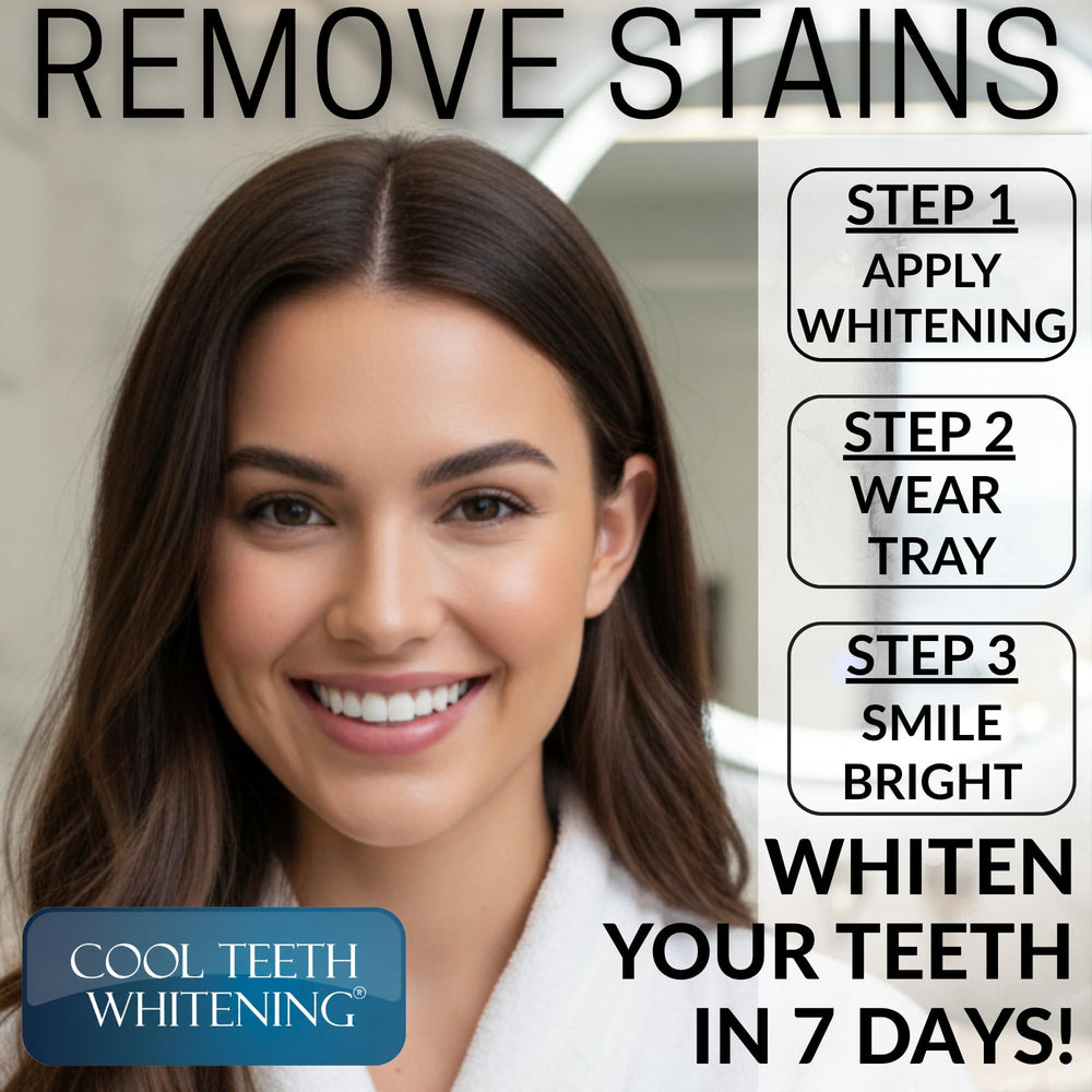 Cool Teeth Whitening sensitivity-friendly formula for enamel-safe whitening.