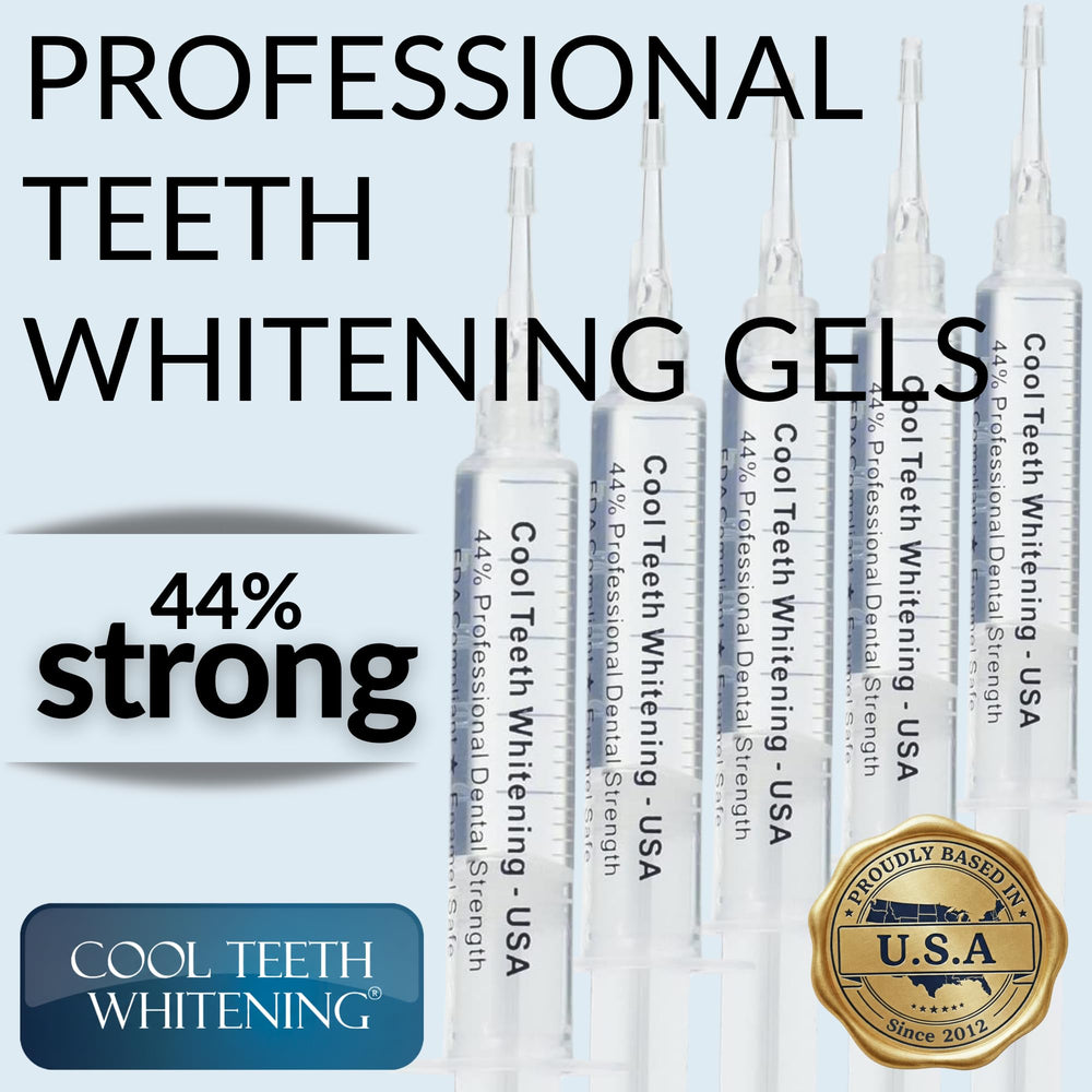 Cool Teeth Whitening syringes application for easy, controlled gel use.