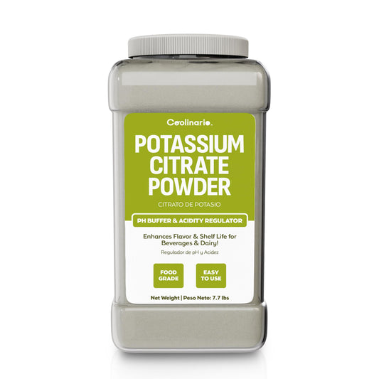 Coolinario Potassium Citrate Powder bottle for smooth beverages and balanced acidity.