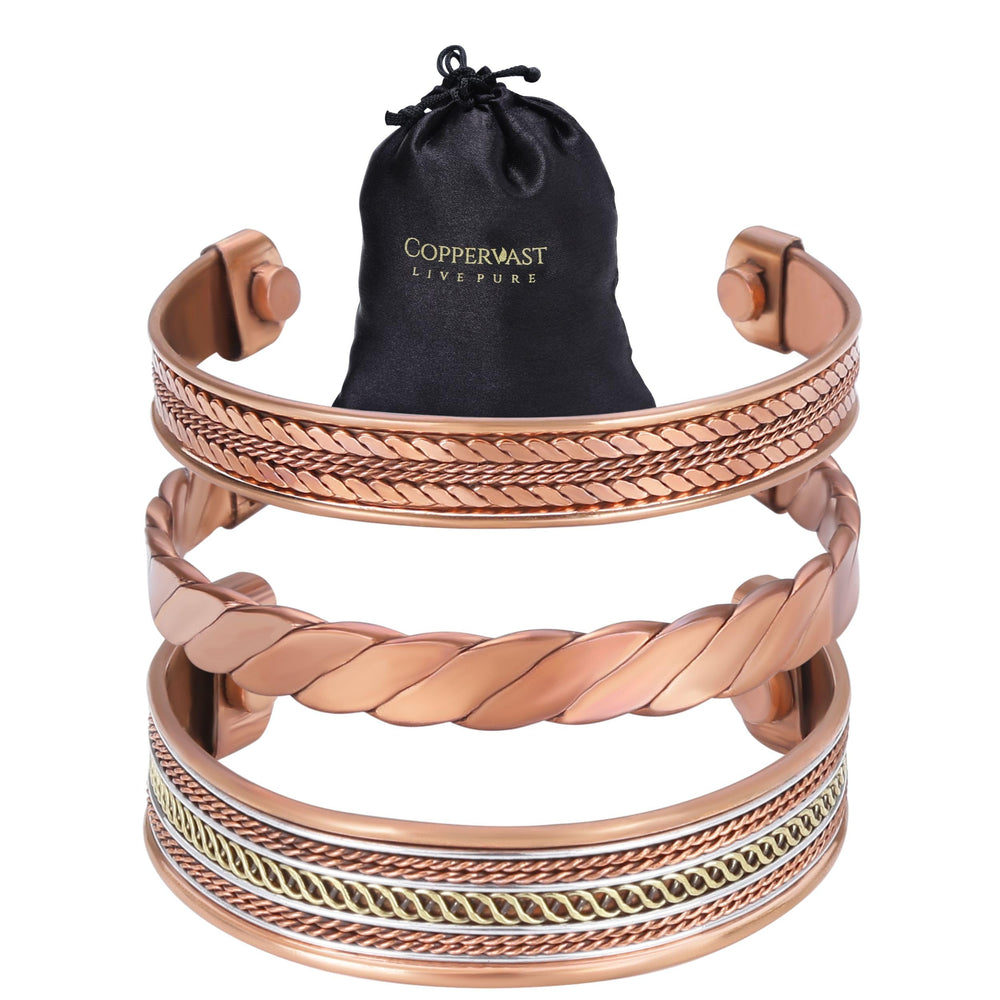 Coppervast braided-bracelets on wrist, timeless style and durable craftsmanship.