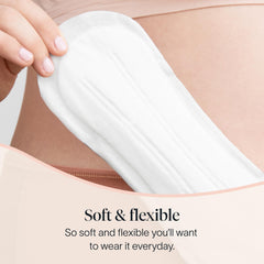 Cora topsheet bladder liner extra-long for all-day coverage and confidence.