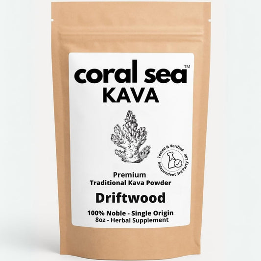 Coral Sea Kava powder in bowl ready for a calming ceremonial ritual