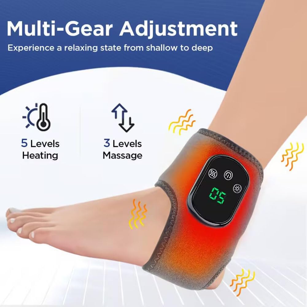 Three vibration modes on the Cordless Ankle Massager for customizable intensity.