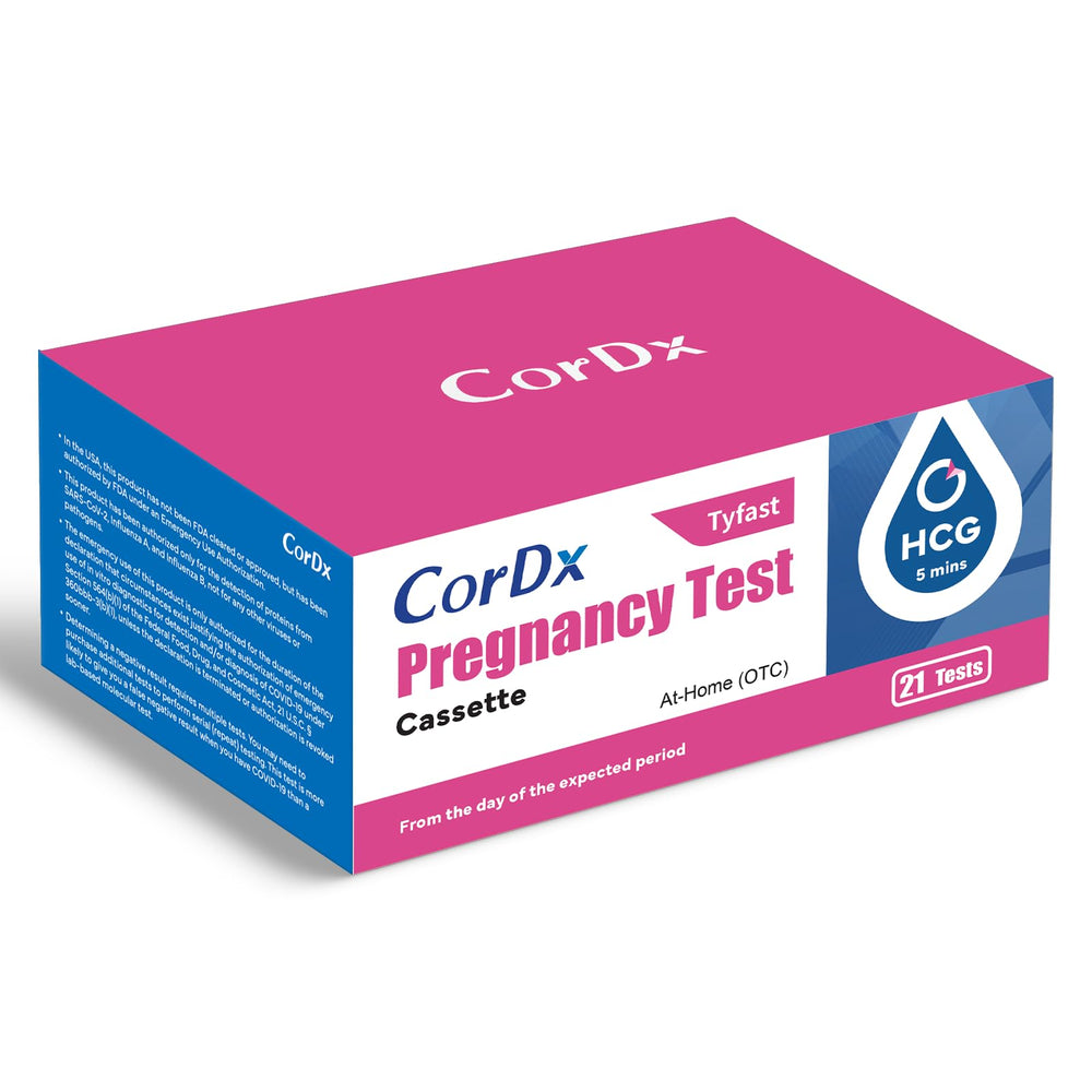CorDx early-detection test kit in packaging for convenient home use.