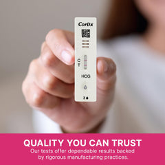 CorDx tests are internally sealed to ensure safety and portability for on-the-go use.