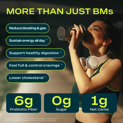 Core Fiber dissolves easily in a water cup for quick, sugar-free fiber.