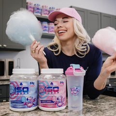 Scoop of Core Nutritionals Iso Clear powder ready for quick post-workout mix.