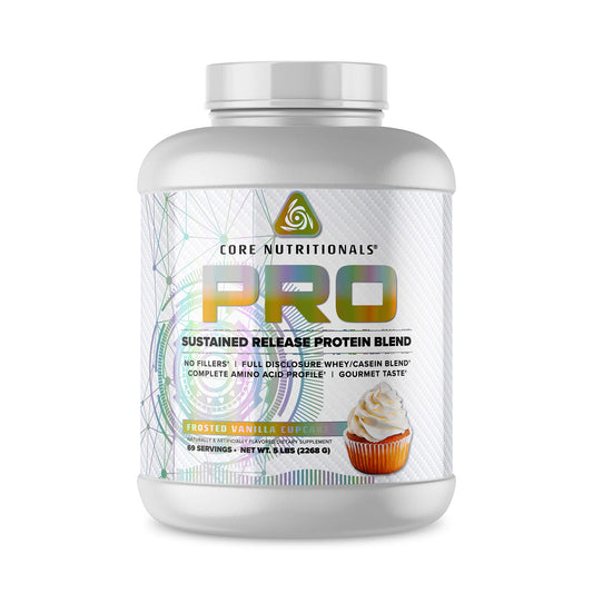Core Nutritionals Pro Sustained Release Protein Bottle demonstrates smooth texture and balanced amino acid profile.