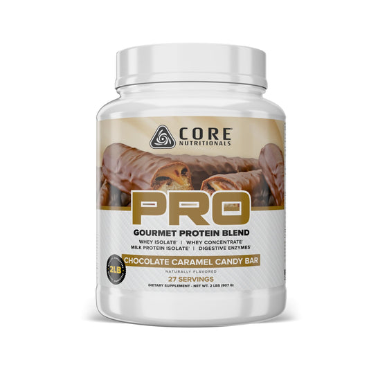 Core Nutritionals Pro Sustained Release Whey bottle pour illustrating steady post-workout recovery