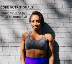 Core Nutritionals Pro sustained-release whey scoop conveys easy measurement for daily use