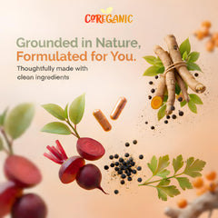 Coreganic Clean NAD+ capsules close-up highlighting vegan capsules