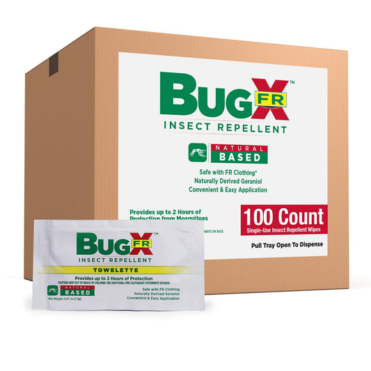 CoreTex Bug X FR wipes box for on-the-go mosquito protection outdoors.