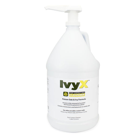 CoreTex Ivy X bottle with pump for easy post-exposure cleansing.