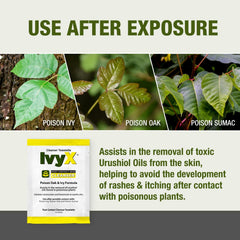 CoreTex Ivy X individually packaged wipes ideal for travel and quick post-exposure cleanup