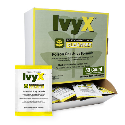 CoreTex Ivy X post-contact wipes pack front view for outdoor use