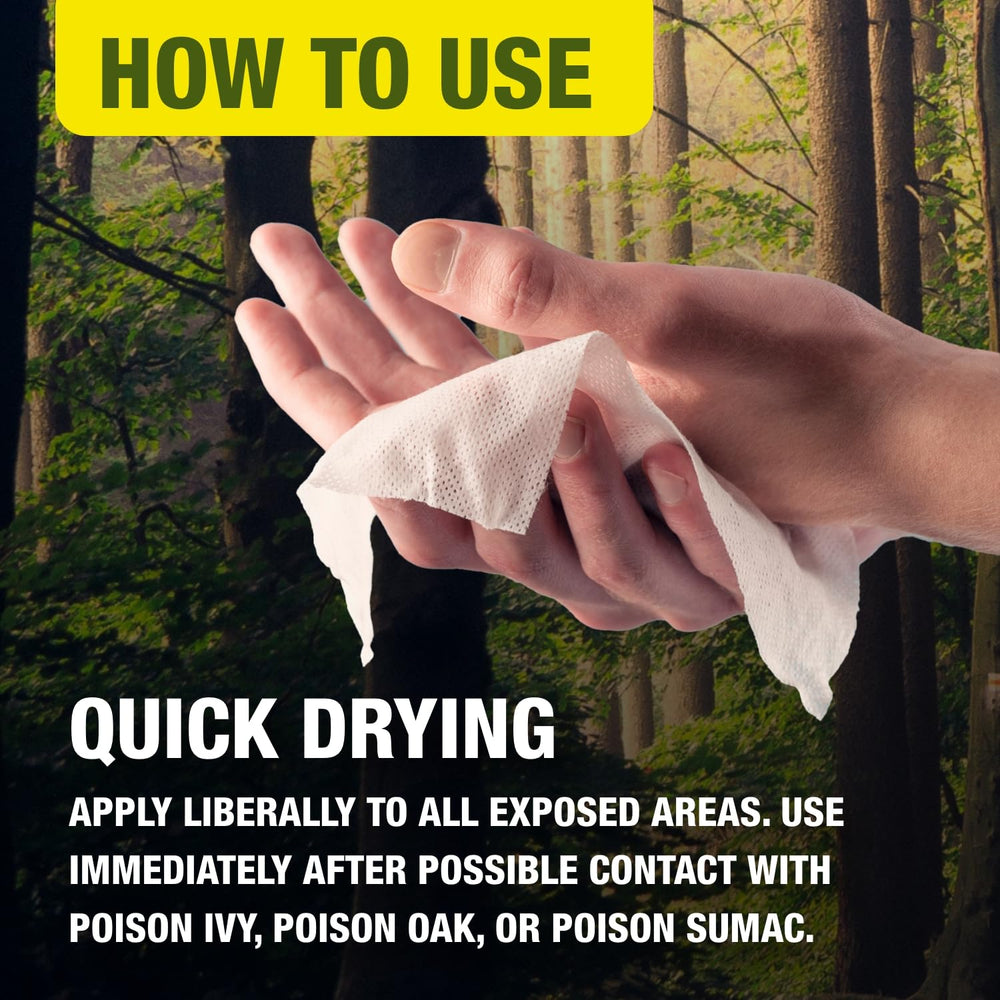 CoreTex Ivy X urushiol removal wipes help remove oil after exposure
