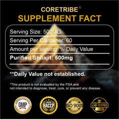 Coretribe Royal Shilajit Resin spoon-dispense ready for easy daily dosing.