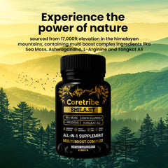 Coretribe sea moss and ashwagandha ingredients close-up for balanced wellness