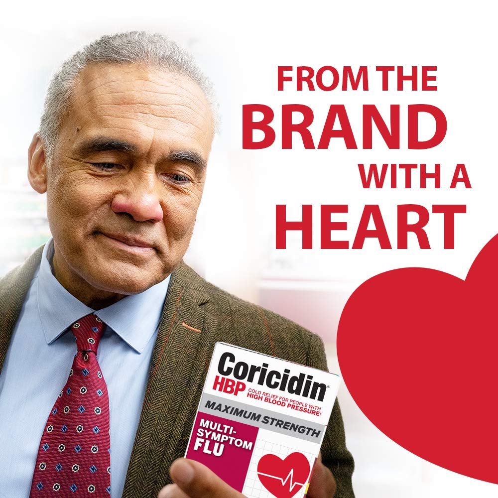 Coricidin HBP dosage instructions shot with clear guidance.