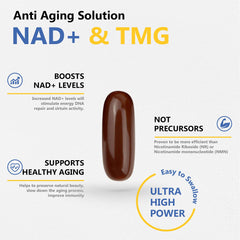 Corllia Liposomal NAD+ 500mg with TMG label highlights added methyl donor detail.