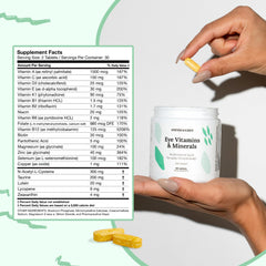 CorneaCare bottle with water demonstrates easy daily intake with meals.