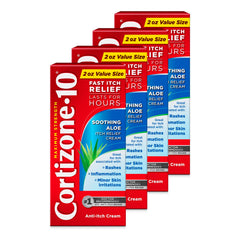 Cortizone-10 maximum-strength soothing aloe cream tube ready for fast itching relief
