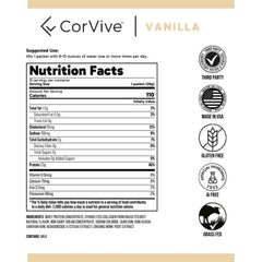 CorVive whey and collagen close-up highlights powder texture