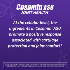 Cosamin ASU purity testing seal and QC badge.