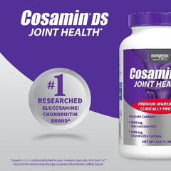 Cosamin DS ingredients label highlights glucosamine and chondroitin.