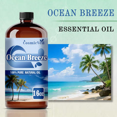 CosmicVeil Ocean Breeze amber glass bottle protects purity while storing essential oils safely.