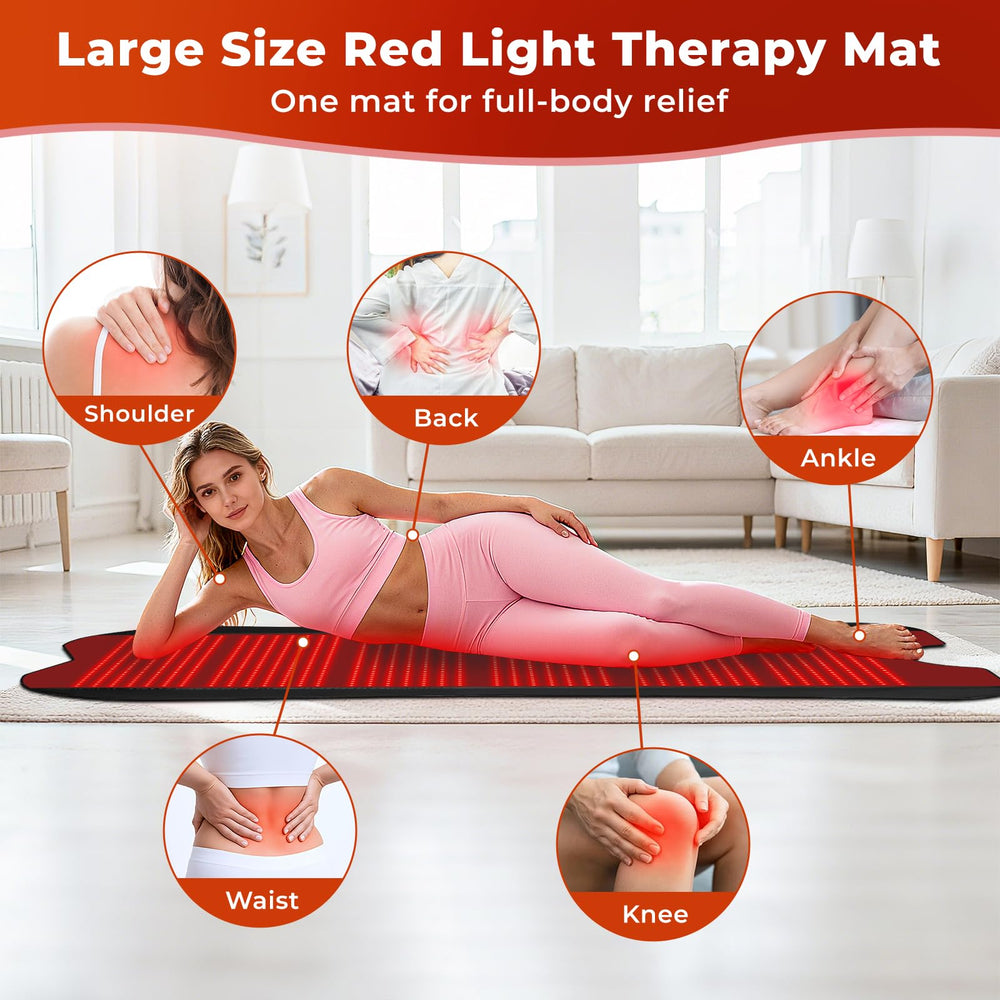 Cosnyu red-light therapy pad curved design hugs the body for even exposure.