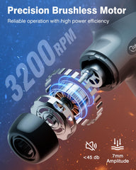 Cotsoco massage gun includes five interchangeable heads for full-body reach.