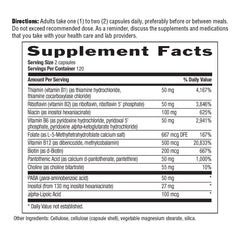 Label detail on Country Life B-Complex highlighting methylfolate bioavailability.