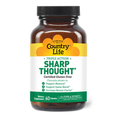 Country Life Sharp Thought bottle for memory support and mental clarity.