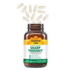 Country Life Sharp Thought capsules ready for daily cognitive support.