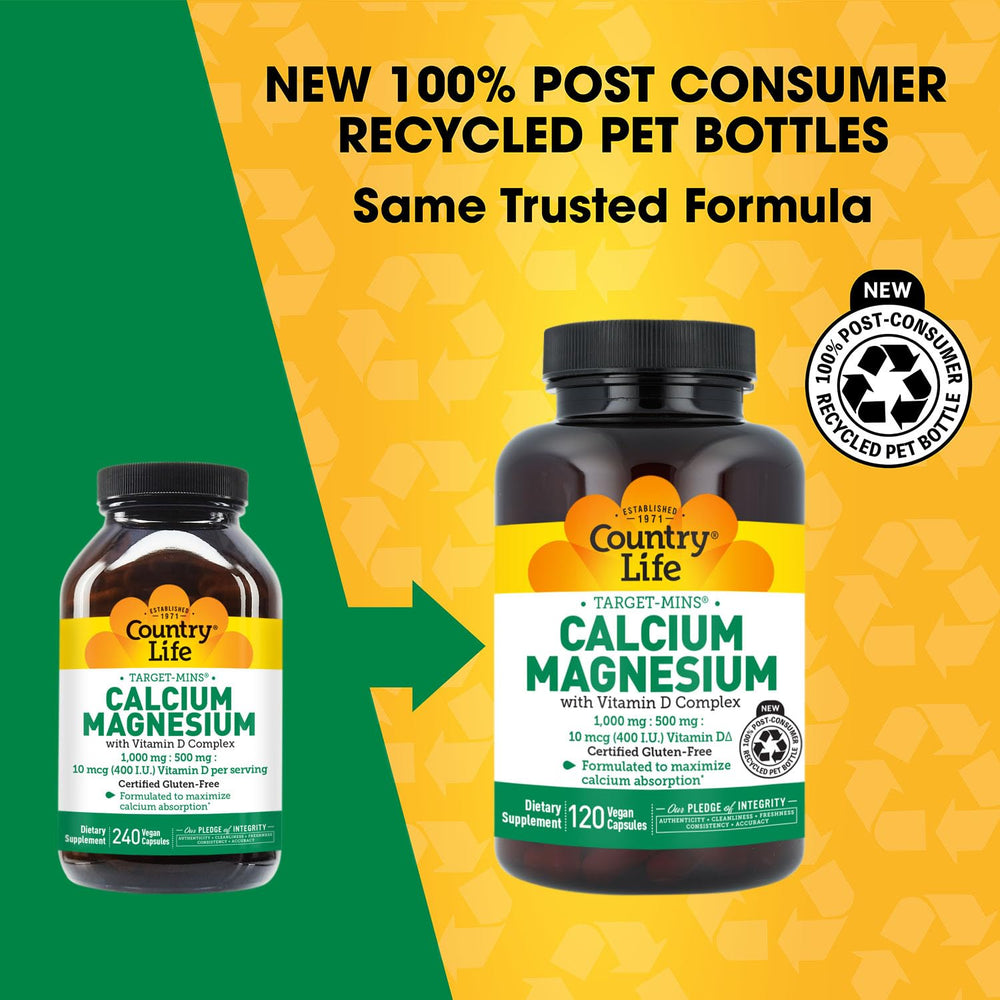 Country Life Target-Mins capsules close-up emphasizes vegan, gluten-free formula for confident daily use.