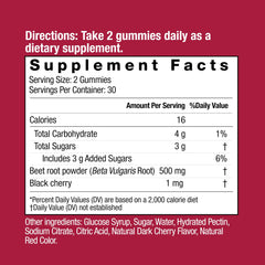 Country Farms nutrition panel shows beet-derived nitrates per serving.