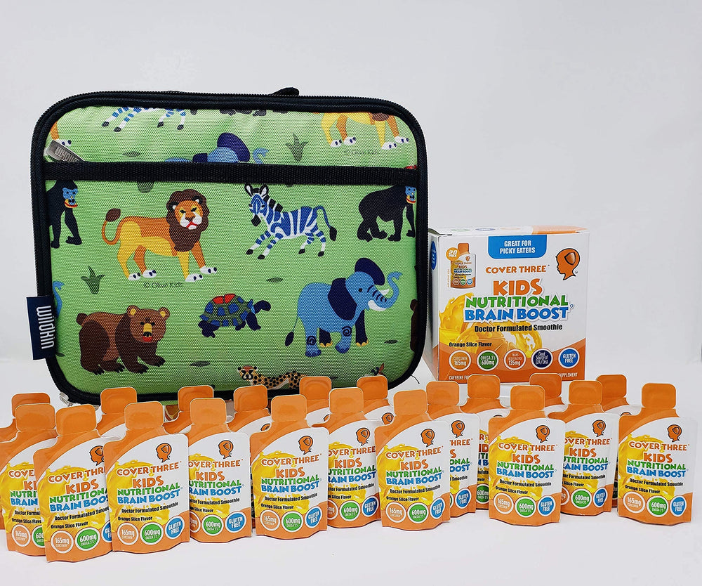 Cover Three No added sugars DHA for kids, clean nutrition.